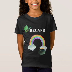 *~* IRISH IRELAND Rainbow Pot of Gold Girl T-Shirt