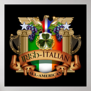 Irish Italian all American Poster