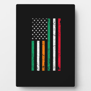 Irish Italian American Flag Ireland Italy ST PATRI Plaque