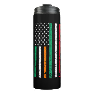 Irish Italian American Flag Ireland Italy ST PATRI Thermal Tumbler