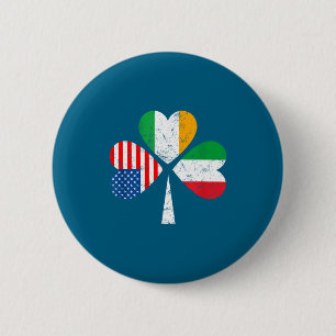 Irish Italian American Flag Ireland Italy Usa Patr 6 Cm Round Badge