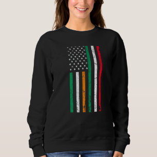 Irish Italian American Flag Ireland Italy USA Prid Sweatshirt