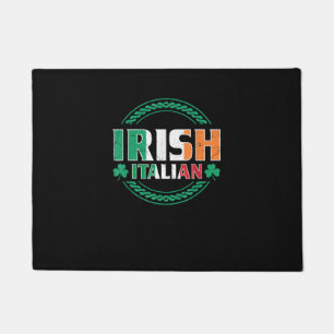 Irish Italian Flag Half Irish Half Italian St Patr Doormat