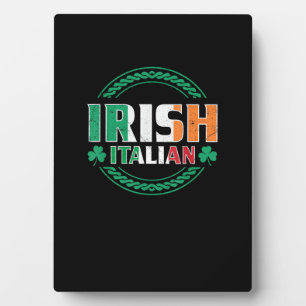 Irish Italian Flag Half Irish Half Italian St Patr Plaque