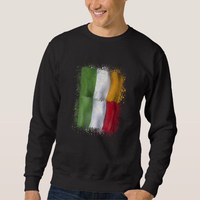 Irish Italian Love  Ireland And Italy Sweatshirt (Front)
