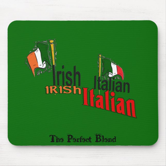 IRISH ITALIAN ST. PATRICK'S DAY MOUSE PAD (Front)