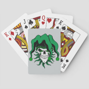Irish Jester Skull Playing Cards