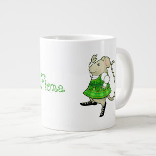 IRISH JIG MOUSE Big White Mug + Text