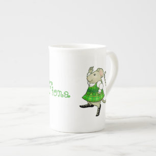 IRISH JIG MOUSE Bone China Mug + Text