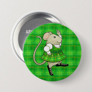 IRISH JIG MOUSE Round Pin Button