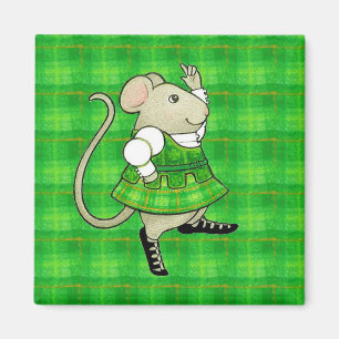 IRISH JIG MOUSE Square Magnet