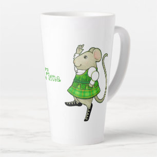 IRISH JIG MOUSE Tall Latte Mug + Text