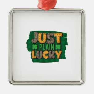 Irish Just Plain Lucky Metal Tree Decoration