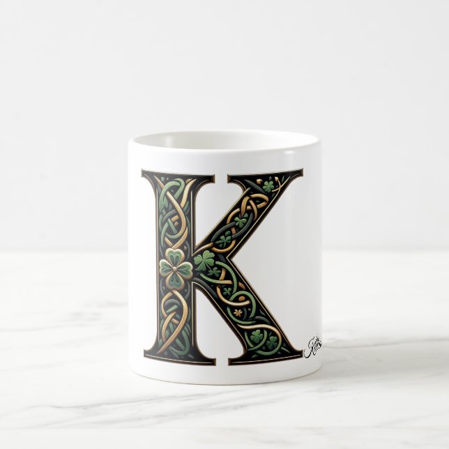Irish K Monogram Coffee Mug (Center)