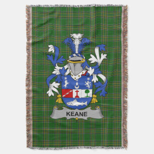  Irish Keane or O_Cahan Coat of Arms Family Crest  Throw Blanket