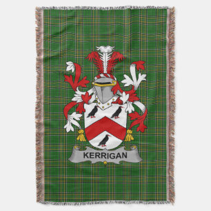  Irish Kerrigan or O_Kerrigan Coat of Arms Family  Throw Blanket