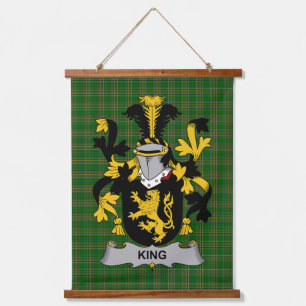 Irish King Coat of Arms Family Crest Hanging Tapestry