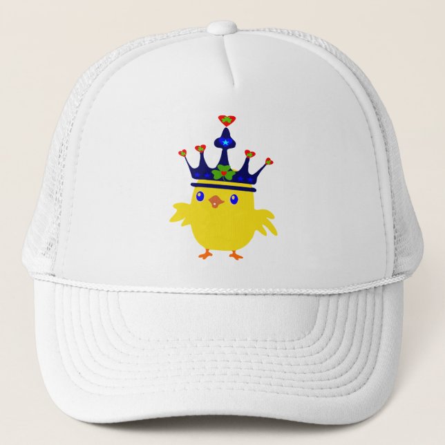 ♫♥Irish King Crowned Chicken Stylish Trucker Hat♥♪ Hat (Front)