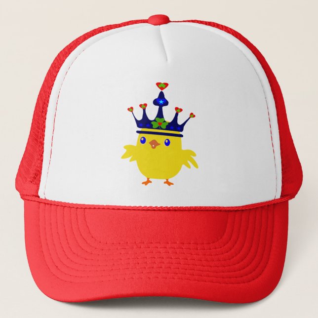 ♫♥Irish King Crowned Chicken Stylish Trucker Hat♥♪ Hat (Front)