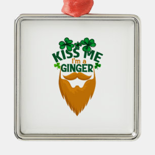 Irish Kiss Me I Am A Ginger Metal Tree Decoration