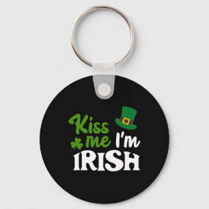 Irish Kiss Me Im Irish St Patricks Day Key Ring