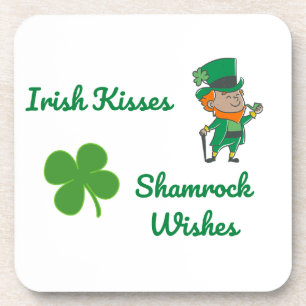 Irish Kisses, Shamrock Wishes on a  Coaster