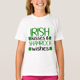 Irish Kisses & Shamrock Wishes T-Shirt