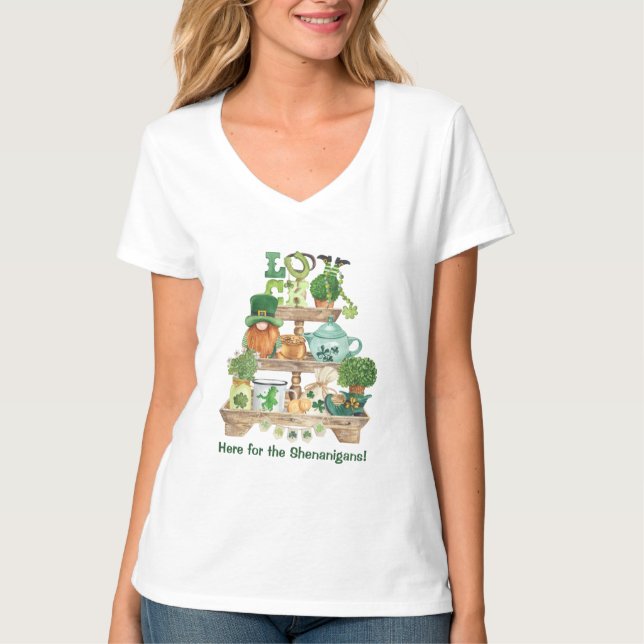 Irish Knickknack Stand Custom St Patrick's Day T-Shirt (Front)