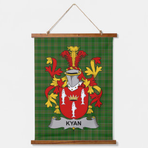 Irish Kyan or O_Kyan Coat of Arms Family Crest Hanging Tapestry