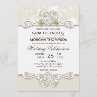 Irish Lace Wedding Invitation
