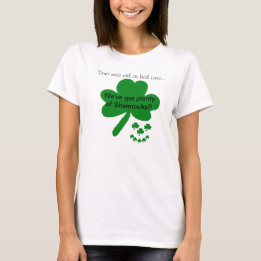 Irish Lass Shamrocks Humour T-Shirt
