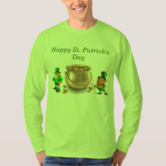 IRISH LEPRECHAUN AND POT OF GOLD tee