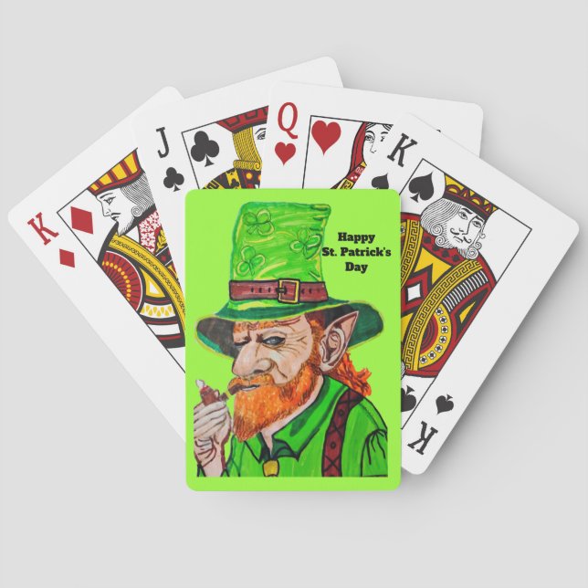 IRISH LEPRECHAUN playing cards (Back)