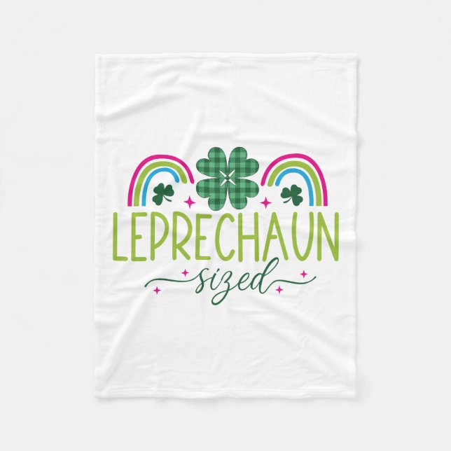 Irish Leprechaun Sized Fleece Blanket (Front)