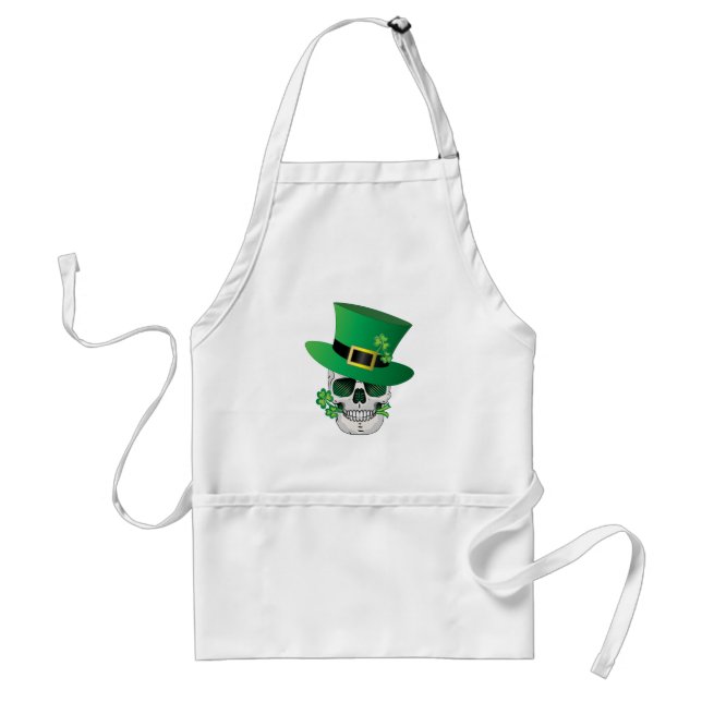 Irish Leprechaun Skull Standard Apron (Front)