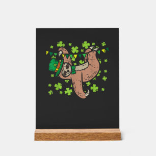 Irish Leprechaun Sloth Shamrock St Patricks Day An Acrylic Sign