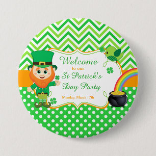 Irish Leprechaun St Patrick's Day Party 7.5 Cm Round Badge