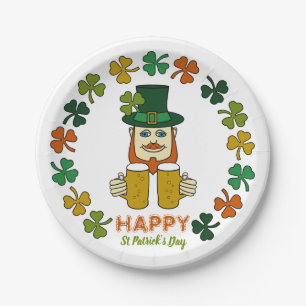 Irish Leprechaun, St Patrick's Day Party Paper Plate