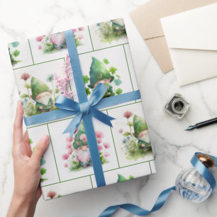 Irish Leprechauns and Shamrocks Wrapping Paper