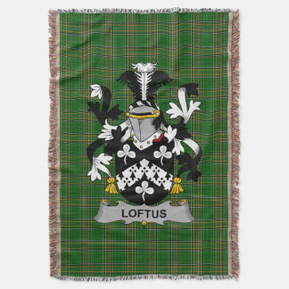 Irish Loftus Coat of Arms Family Crest Ireland Throw Blanket
