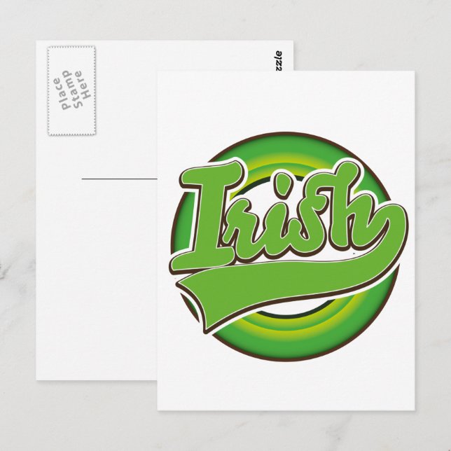Irish logo. postcard (Front/Back)