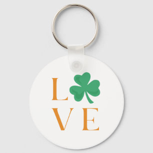 Irish Love Shamrock St Patrick's Day Key Ring