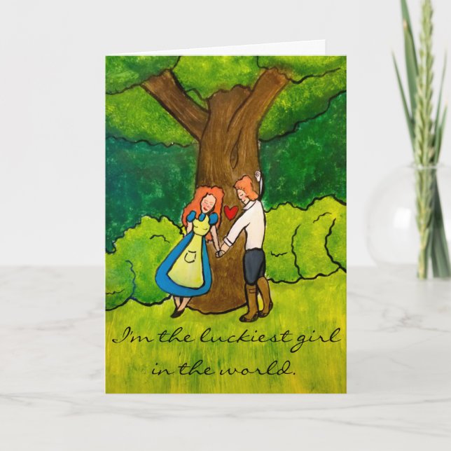 "Irish Lovers" - Happy Anniversary From Her Card (Front)