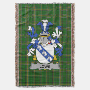 Irish Lowe Coat of Arms Family Crest Ireland Throw Blanket