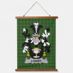 Irish Lowry or Lavery Coat of Arms Family Crest Hanging Tapestry