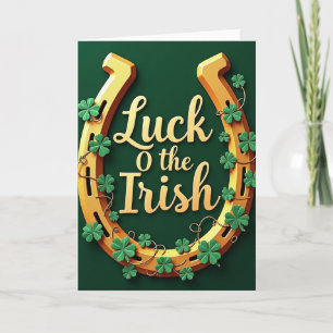 Irish Luck Horseshoe Card