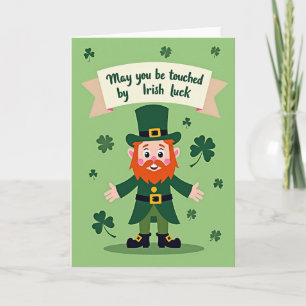 Irish Luck Leprechaun Card