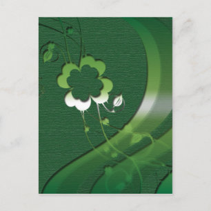 Irish luck shamrocks postcards