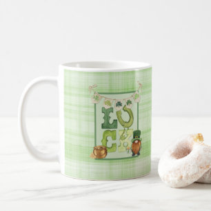Irish Luck St Patrick's Day Gnome Shamrock Green Coffee Mug