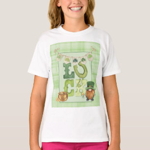 Irish Luck St Patrick's Day Gnome Shamrock Green T-Shirt